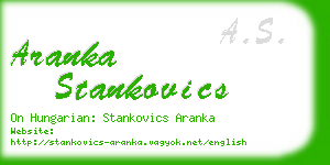 aranka stankovics business card
